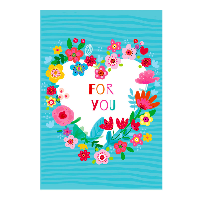 Valentine's Day card, decorative hearts pattern, designed by Marianna Jagoda for TMS International, published by Alta Karta.